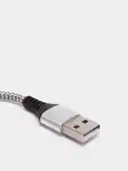 Серебряный кабель для зарядки телефона Micro-USB