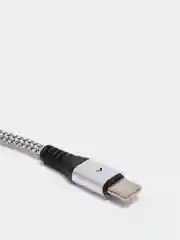 Серебряный кабель для зарядки телефона Micro-USB