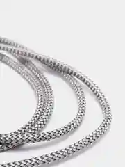 Серебряный кабель для зарядки телефона Micro-USB