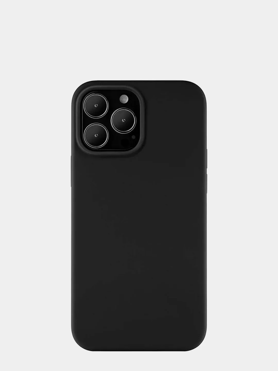 Черный силиконовый прозрачный чехол для iPhone 13 Pro Max