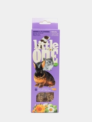 Палочки (лакомство) Little One для морских свинок, кроликов и шиншилл с трав и цв, 55г*2шт