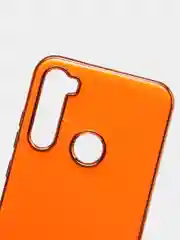 Оранжевый чехол Xiaomi Redmi Note 8T цветной, силиконовый, с глянцевой рамкой (Редми Нот 8Т)