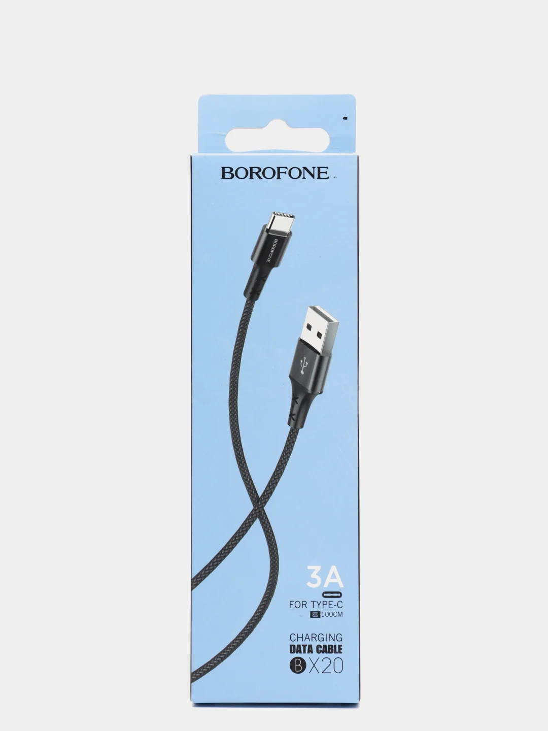 Черный кабель зарядный Borofone BX20 (1m, Micro-USB/Type-C/Lightning) для Android и Apple iPhone