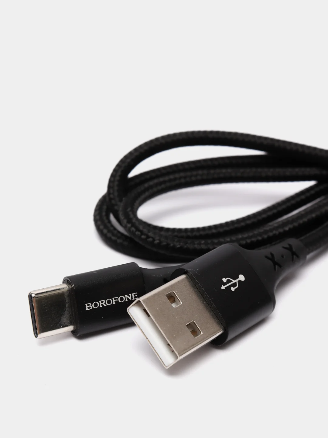 Черный кабель зарядный Borofone BX20 (1m, Micro-USB/Type-C/Lightning) для Android и Apple iPhone