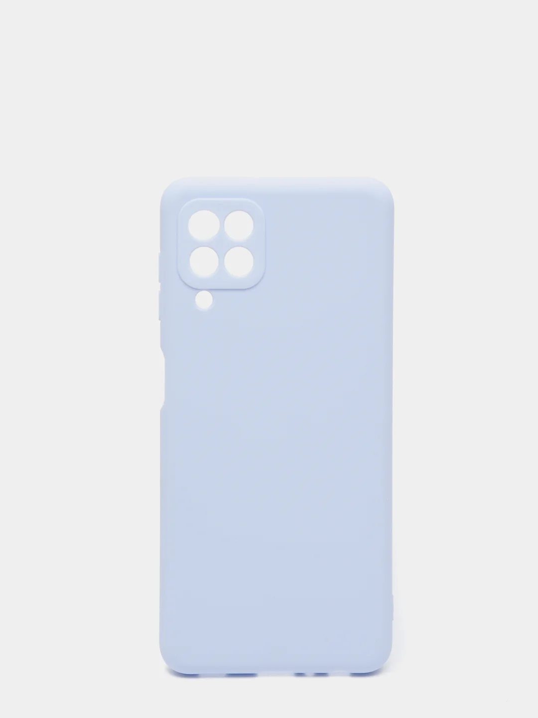 Голубой чехол Samsung A12 / M12 / A22 / M32 / M22 / A32 силиконовый с защитой камеры