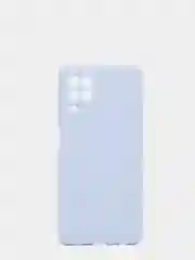 Голубой чехол Samsung A12 / M12 / A22 / M32 / M22 / A32 силиконовый с защитой камеры