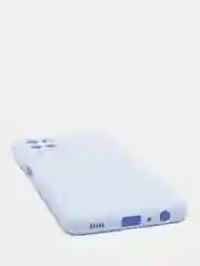 Голубой чехол Samsung A12 / M12 / A22 / M32 / M22 / A32 силиконовый с защитой камеры