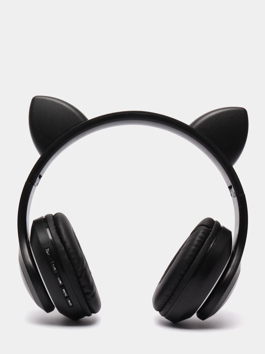 Черный беспроводные Bluetooth наушники с кошачьими светящимися ушками Cat Ear