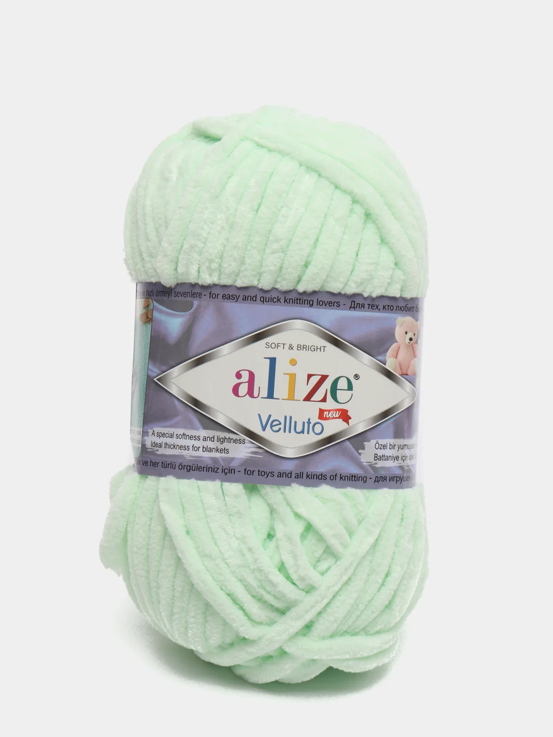 Лайм пряжа плюшевая Alize Velluto