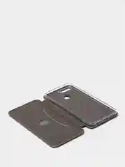 Серый чехол книжка Huawei Y6 2018 / Honor 7C / 7A Pro / Y6 Prime (Хуавей Хонор 7С / 7А Про)