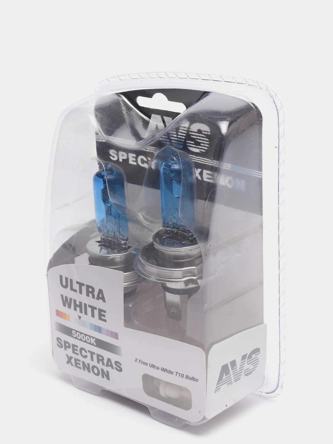 Газонаполненные лампы AVS Spectras Xenon 5000K, H4, 12V, 65/75W, комплект 2+2, T-10