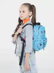 Голубой рюкзак детский 3-6 лет, 14 видов