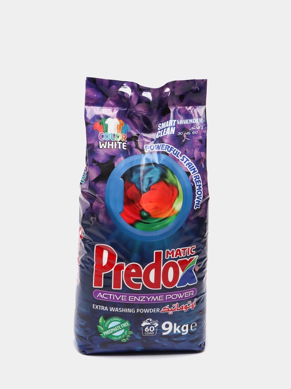 Стиральный порошок PREDOX "Лаванда", для белого и цветного белья, 9 кг
