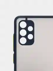 Темно-синий чехол для Samsung Galaxy A32 4G, Галакси А32, пластиковый матовый с цветными кнопками