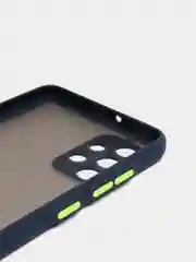 Темно-синий чехол для Samsung Galaxy A32 4G, Галакси А32, пластиковый матовый с цветными кнопками