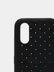 Черный чехол Samsung Galaxy A01, Самсунг Галакси А01 плетеный силиконовый