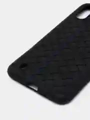 Черный чехол Samsung Galaxy A01, Самсунг Галакси А01 плетеный силиконовый