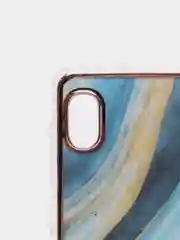 Лазурный чехол Samsung Galaxy A10, Самсунг Галакси А10 силиконовый с мраморным рисунком