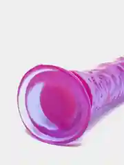 Фиолетовый фаллоимитатор реалистичный, на присоске