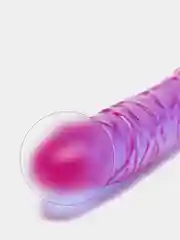 Фиолетовый фаллоимитатор реалистичный, на присоске