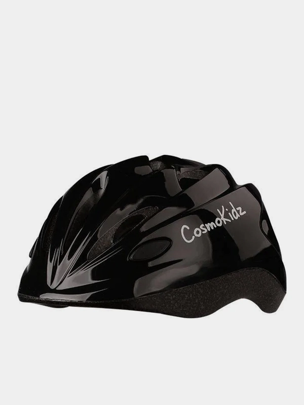 Детский велошлем COSMOKIDZ Crispy c регулятором размера, черный, S