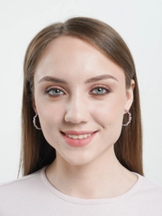 Геометрические серьги из медицинского сплава, круглые