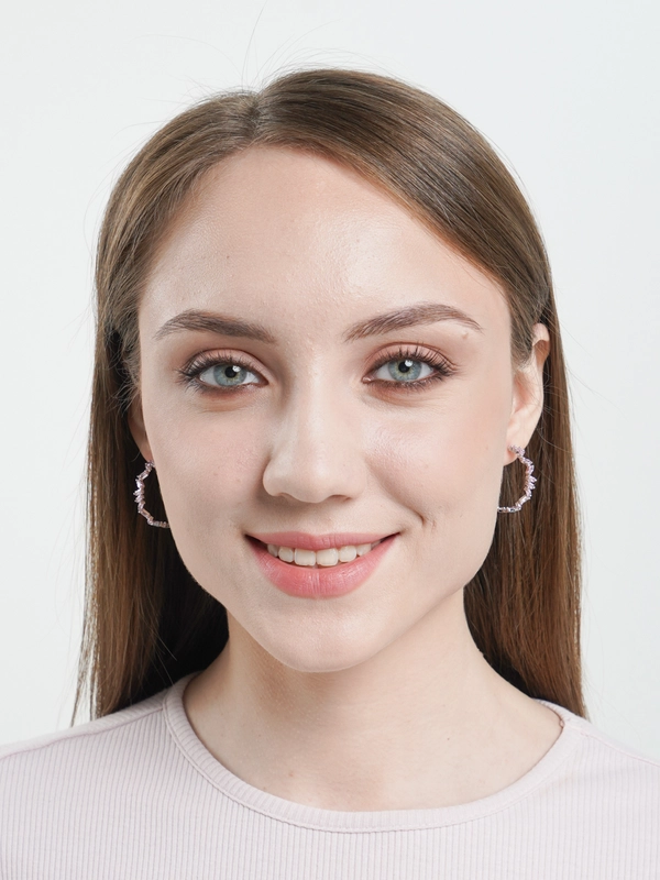 Геометрические серьги из медицинского сплава, круглые