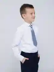 Серебряный галстук детский, на резинке