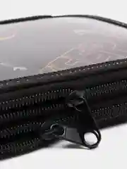Черный пенал школьный, 2 отделения