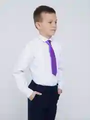 Фиолетовый галстук детский, на резинке