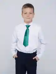 Тёмно-зелёный галстук детский, на резинке