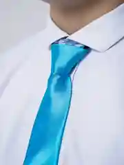 Бирюзовый галстук детский, на резинке