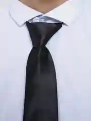 Черный галстук детский, на резинке
