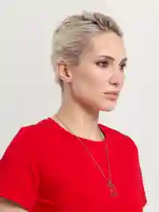 Серебряный цепочка на шею "лезвие", "геометрия", "хип-хоп"