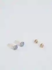 Индиго серьги-гвоздики Swarovski (квадрат), Xuping