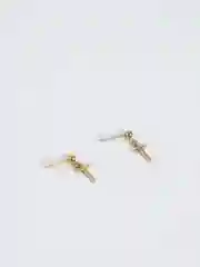 Серьги-гвоздики из стали с подвеской-крестиком, Xuping