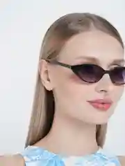 Черный солнцезащитные очки в форме "Кошачий глаз"
