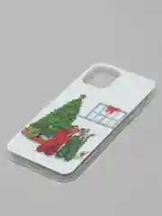 Золотой чехол iPhone 11, 12/ 12 Pro 6.1 mini, 7/ 8/ SE 2020, 5/ 5s /se 2016 с новогодним рисунком