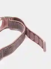 Розовый ремешок на липучке для Xiaomi Mi Band 3, 4, 5, 6, 7 Сяоми Ми Банд