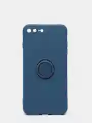 Темно-синий чехол силиконовый с кольцом на iPhone 7 Plus / 8 Plus