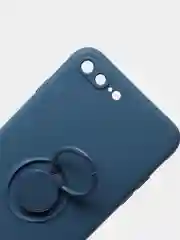 Темно-синий чехол силиконовый с кольцом на iPhone 7 Plus / 8 Plus