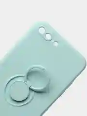 Бирюзовый чехол силиконовый с кольцом на iPhone 7 Plus / 8 Plus