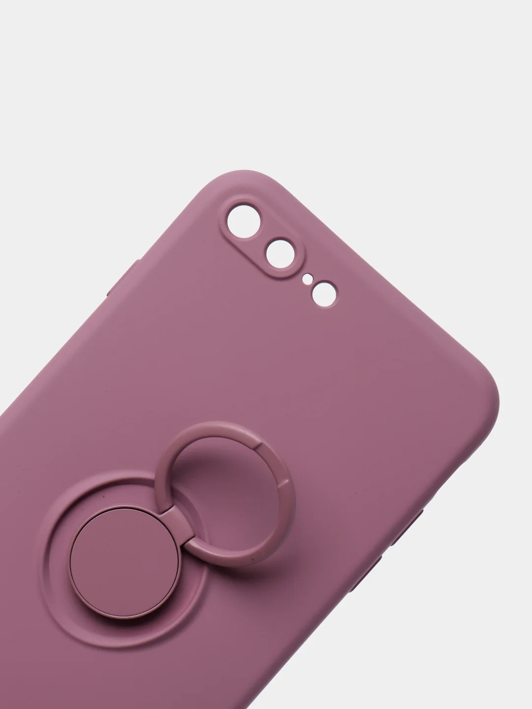 Фуксия чехол силиконовый с кольцом на iPhone 7 Plus / 8 Plus