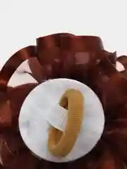 Коричневый бантики на резинке / Школьные банты /