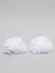 Белый бантики на резинке / Школьные банты /