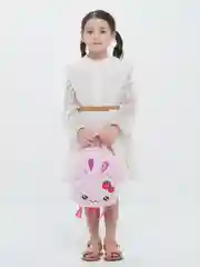 Розовый детский плюшевый рюкзак