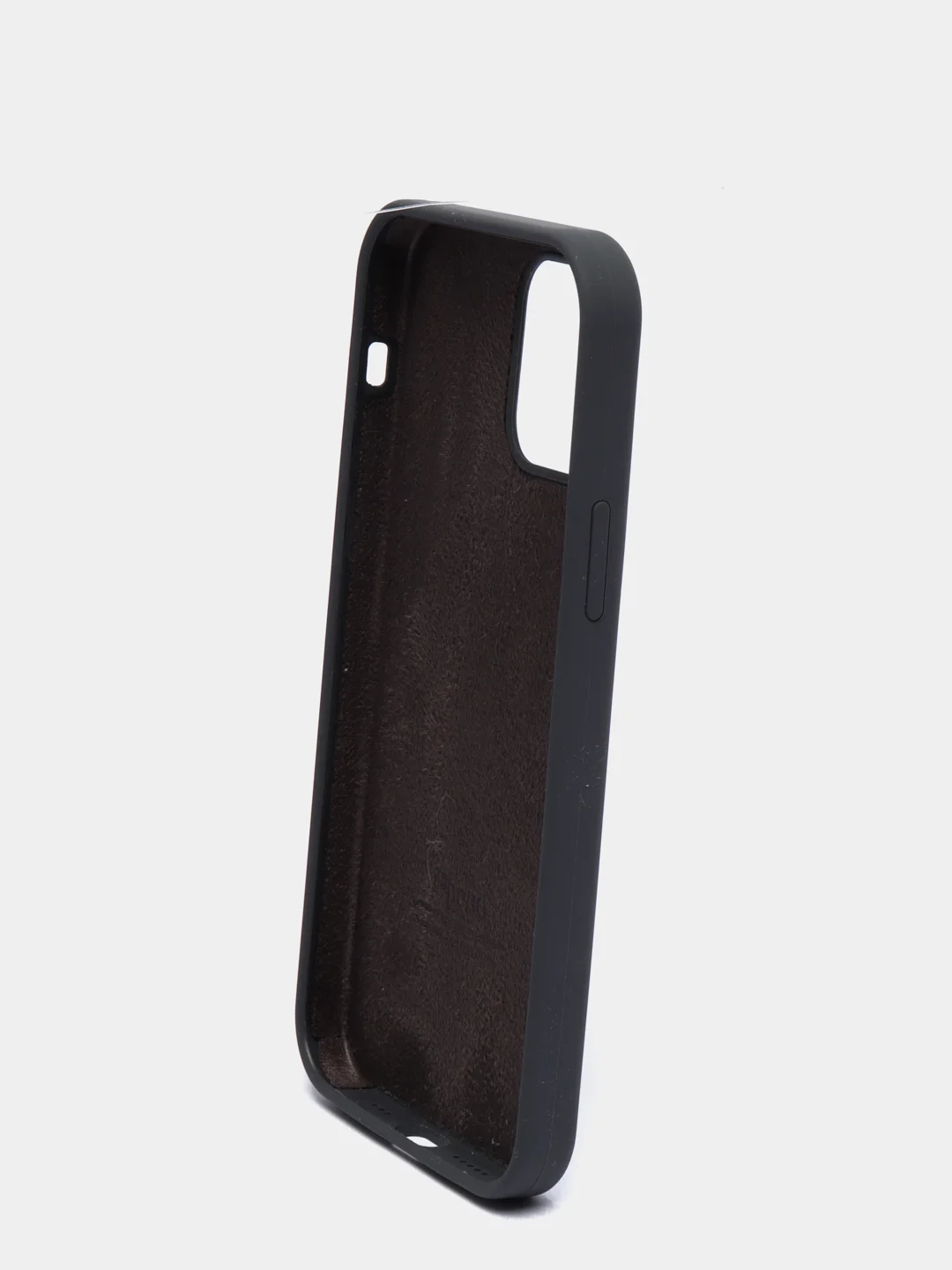 Угольный чехол для iPhone 12 / 12 Pro (6.1") Silicone Case закрытый низ с логотипом