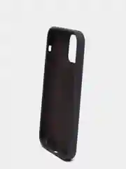 Угольный чехол для iPhone 12 / 12 Pro (6.1") Silicone Case закрытый низ с логотипом