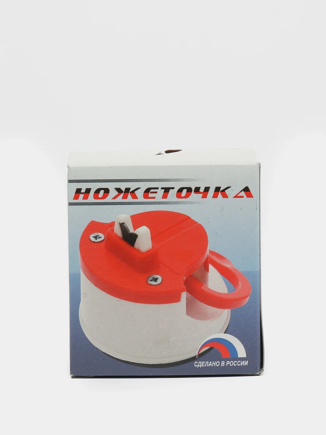 Красный ножеточка на вакуумной присоске (точилка для ножей)