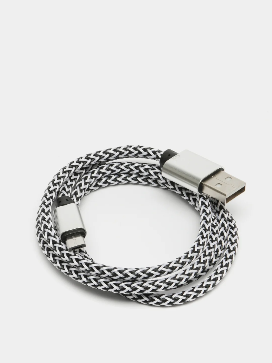 Серебряный кабель micro USB, Type-C, для зарядки и передачи данных